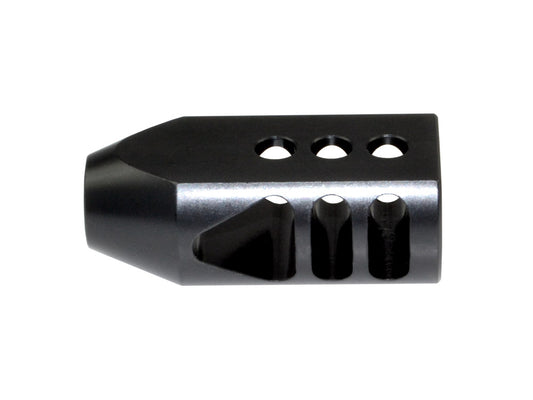 Competition Grade Tanker Muzzle Brake Recoil Compensator for .458 Socom or .450, 5/8"x32 thread, Steel with Black Phosphate finish