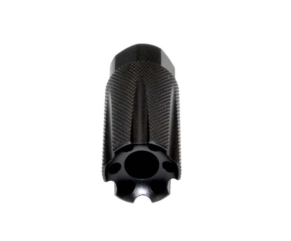 Competition Grade Muzzle Brake Recoil Compensator for AR-15 .223/5.56 NATO, 1/2"x28 thread, Steel with Black Knurled Phosphate finish