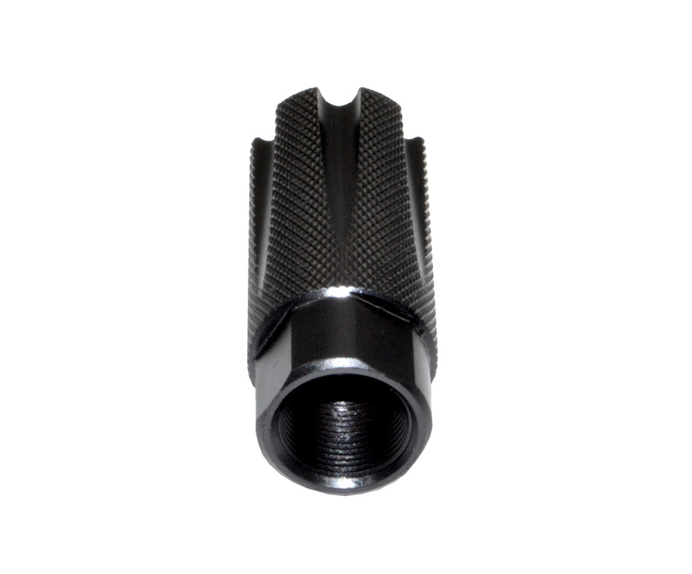 Competition Grade Muzzle Brake Recoil Compensator for AR-15 .223/5.56 NATO, 1/2"x28 thread, Steel with Black Knurled Phosphate finish