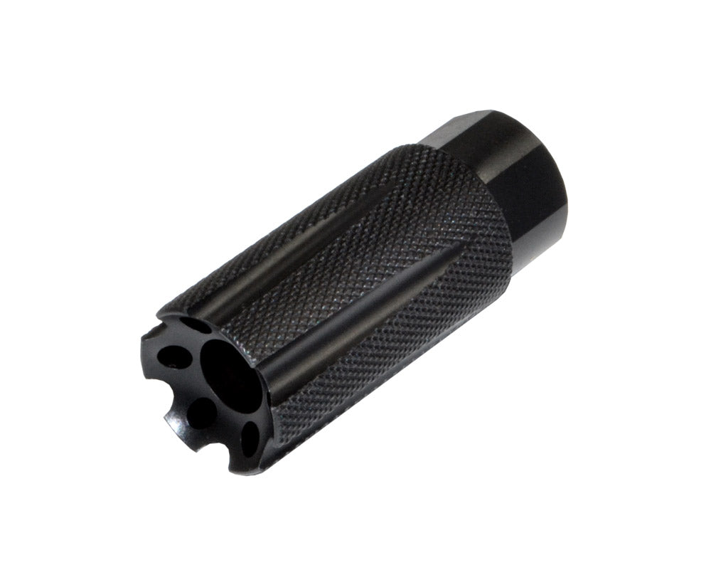 Competition Grade Muzzle Brake Recoil Compensator for AR-15 .223/5.56 NATO, 1/2"x28 thread, Steel with Black Knurled Phosphate finish