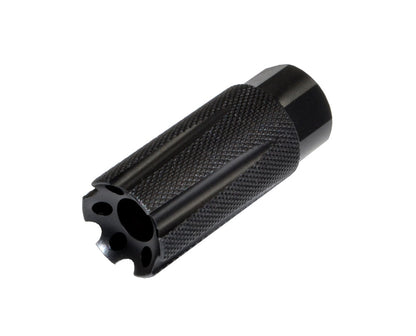 Competition Grade Muzzle Brake Recoil Compensator for AR-15 .223/5.56 NATO, 1/2"x28 thread, Steel with Black Knurled Phosphate finish