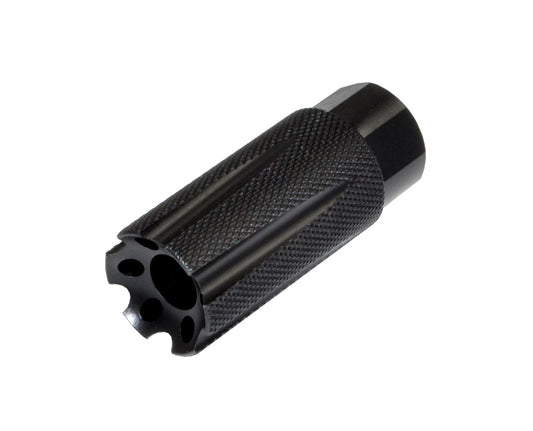 Competition Grade Muzzle Brake Recoil Compensator for AR 10 .308/7.62 NATO, 5/8"x24 thread, Steel with Black Knurled Phosphate finish