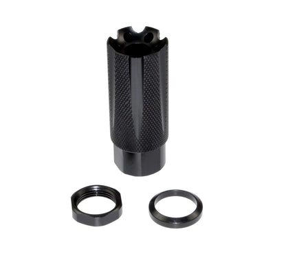 Competition Grade Muzzle Brake Recoil Compensator for AR-15 .223/5.56 NATO, 1/2"x28 thread, Steel with Black Knurled Phosphate finish