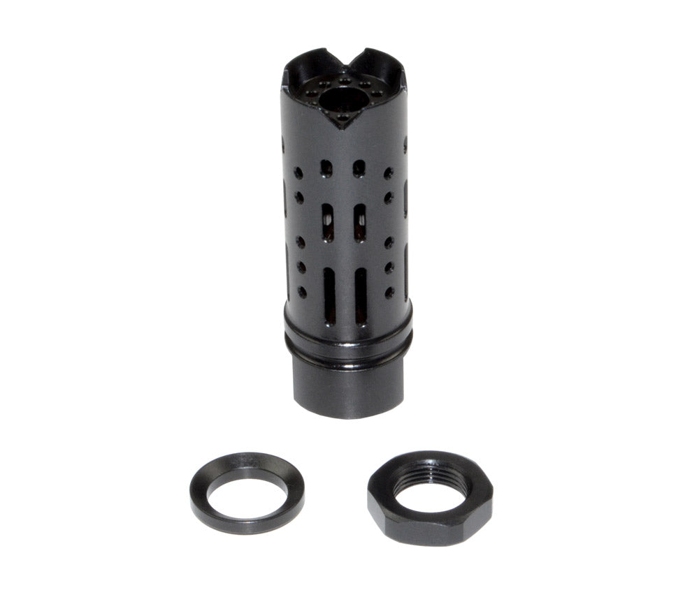 Muzzle Brake Recoil Compensator for AR-15 .223, 1/2"x28 thread, Black Steel