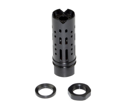 Muzzle Brake Recoil Compensator for AR-15 .223, 1/2"x28 thread, Black Steel