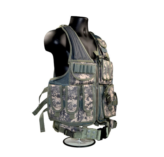 Badass Tactical Multi Function Vest, Dark Green Camoflauge