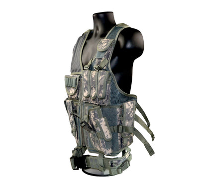 Badass Tactical Multi Function Vest, Dark Green Camoflauge