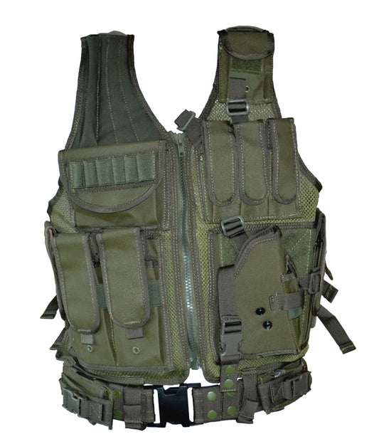 Badass Tactical Multi Function Vest, Dark Green