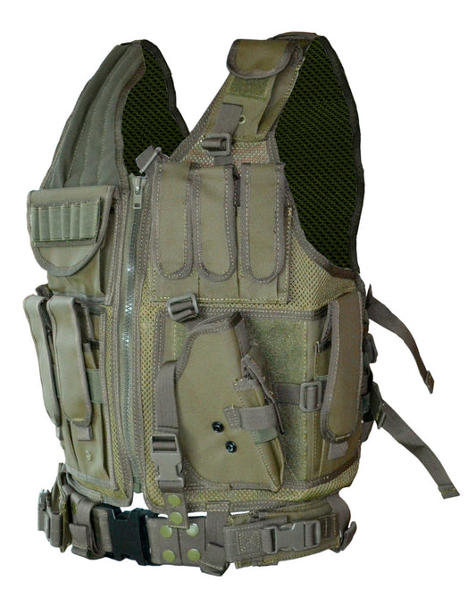 Badass Tactical Multi Function Vest, Dark Green