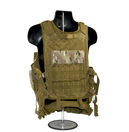 Badass Tactical Multi Function Vest, Tan Camoflauge
