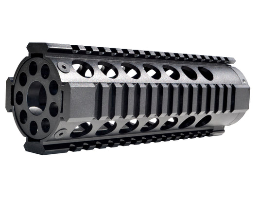 7" Carbine Length Free Float Quad Rail Handguard for AR-15 .223 and 5.56, with End Cap