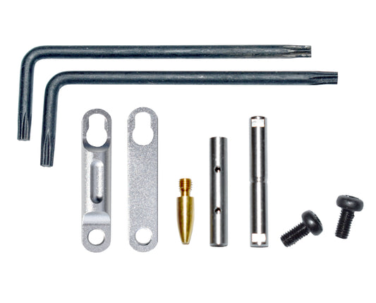 AR Precision Non Rotating Trigger and Hammer Pin and Plate Kit, with Anti Walk Pin and Silver Retainer Plates