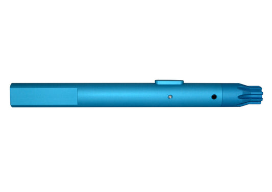 AR-10 LR 308 Reaction Bar and Barrel Vise Block Rod Tool with torque block, Flat Blue