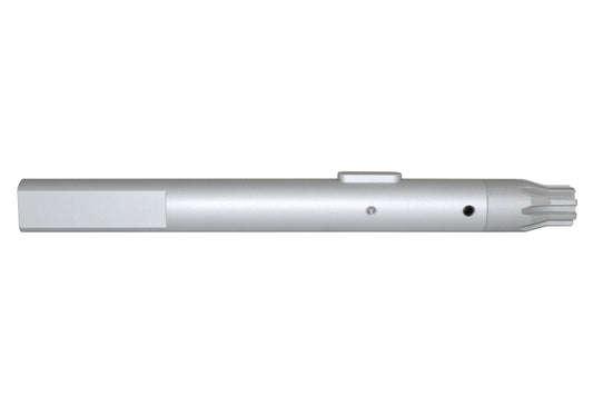 AR-15 M16 Reaction Bar and Barrel Vise Block Rod Tool with Torque Block, Silver