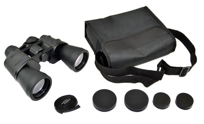 Wide Angle FOV 10X50 Binoculars with Carry Case & Accessories