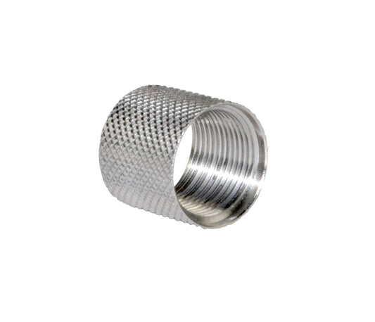 AR-10 .308 Barrel Thread Protector Nut for 5/8"x24 Muzzle Threading and 0.712" diam, Stainless Steel