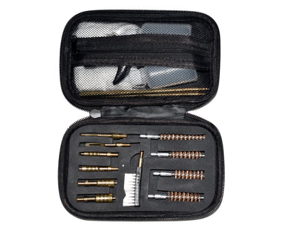 Universal Handgun Cleaning kit .22/.357/.38/9mm/.45 Caliber Pistol, Bronze Bore Brush and Brass Jag Adapter
