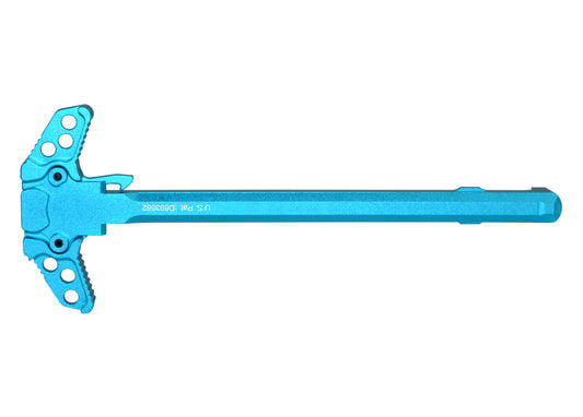 Presma® Patented Ambidextrous AR-15 and AR-9 Charging Handle, Light Blue Anodized
