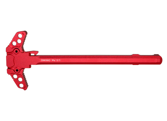 Presma® Patented Ambidextrous AR-15 and AR-9 Charging Handle, Red Anodized