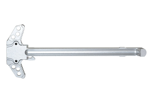 Presma® Patented Ambidextrous AR-15 and AR-9 Charging Handle, Silver Anodized