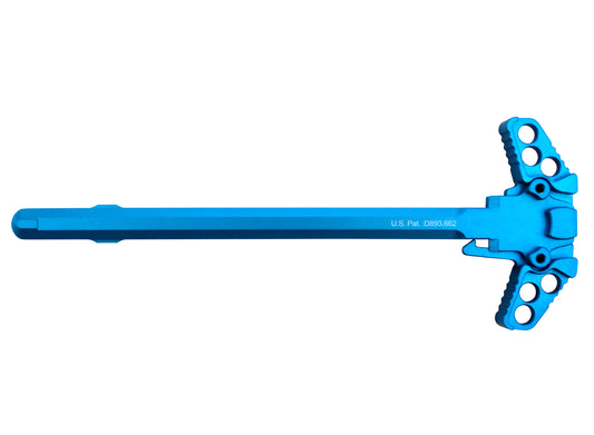 Ambidextrous AR-15 and AR-9 Charging Handle, Blue Anodized