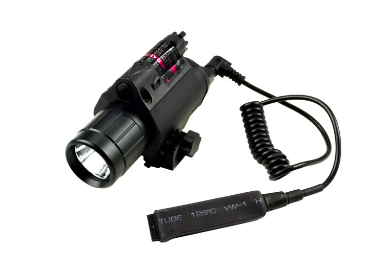 Tactical LED Flashlight and Red Laser Sight Combo