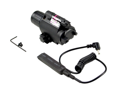 Tactical LED Flashlight and Red Laser Sight Combo