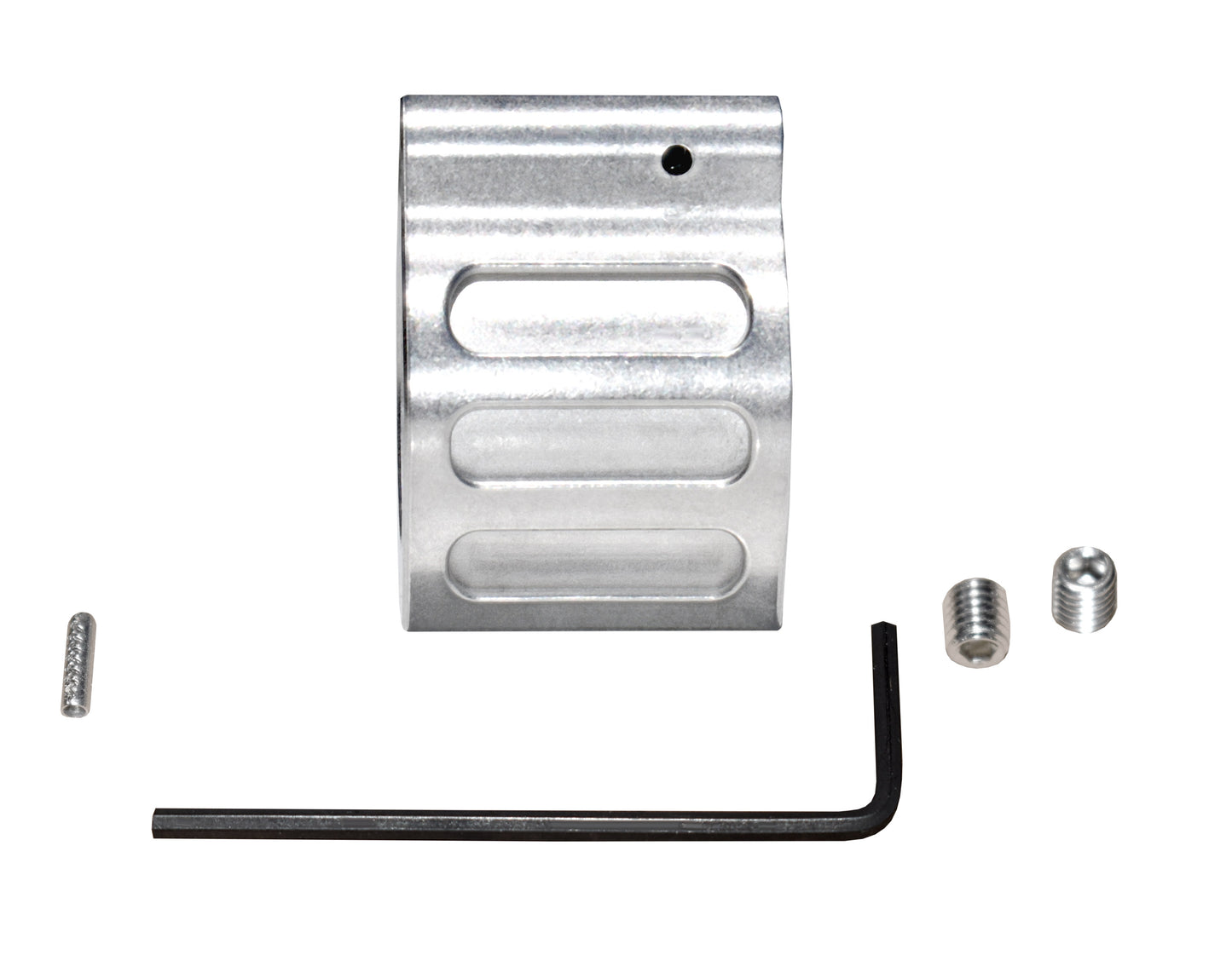 Low Profile Micro Gas Block with Pin for 0.750" Diameter Barrels, Stainless Steel