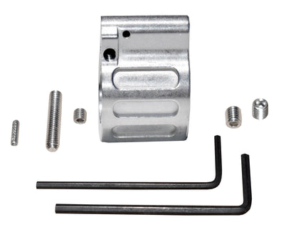 Low Profile Adjustable Micro Gas Block with Pin for 0.750" Diameter Barrel (for .223 and 5.56 AR-15), Stainless Steel