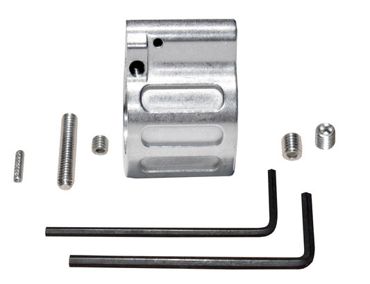 Low Profile Adjustable Micro Gas Block with Pin for 0.750" Diameter Barrel (for .223 and 5.56 AR-15), Stainless Steel