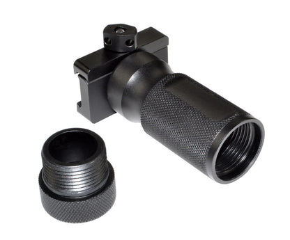Aluminum Stubby Fore Grip with O ring Sealed Compartment