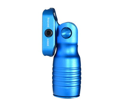 Aluminum 5 Position Folding Shorty Fore Grip, with Storage Compartment, Blue.  For Picatinny Rails