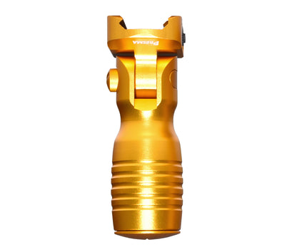Aluminum 5 Position Folding Shorty Fore Grip, with Storage Compartment, Gold.  For Picatinny Rails
