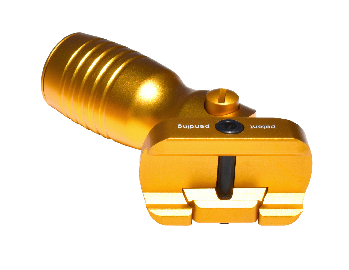 Aluminum 5 Position Folding Shorty Fore Grip, with Storage Compartment, Gold.  For Picatinny Rails