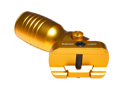 Aluminum 5 Position Folding Shorty Fore Grip, with Storage Compartment, Gold.  For Picatinny Rails