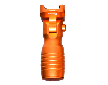 Aluminum 5 Position Folding Shorty Fore Grip, with Storage Compartment, Orange.  For Picatinny Rails