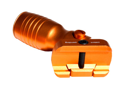 Aluminum 5 Position Folding Shorty Fore Grip, with Storage Compartment, Orange.  For Picatinny Rails