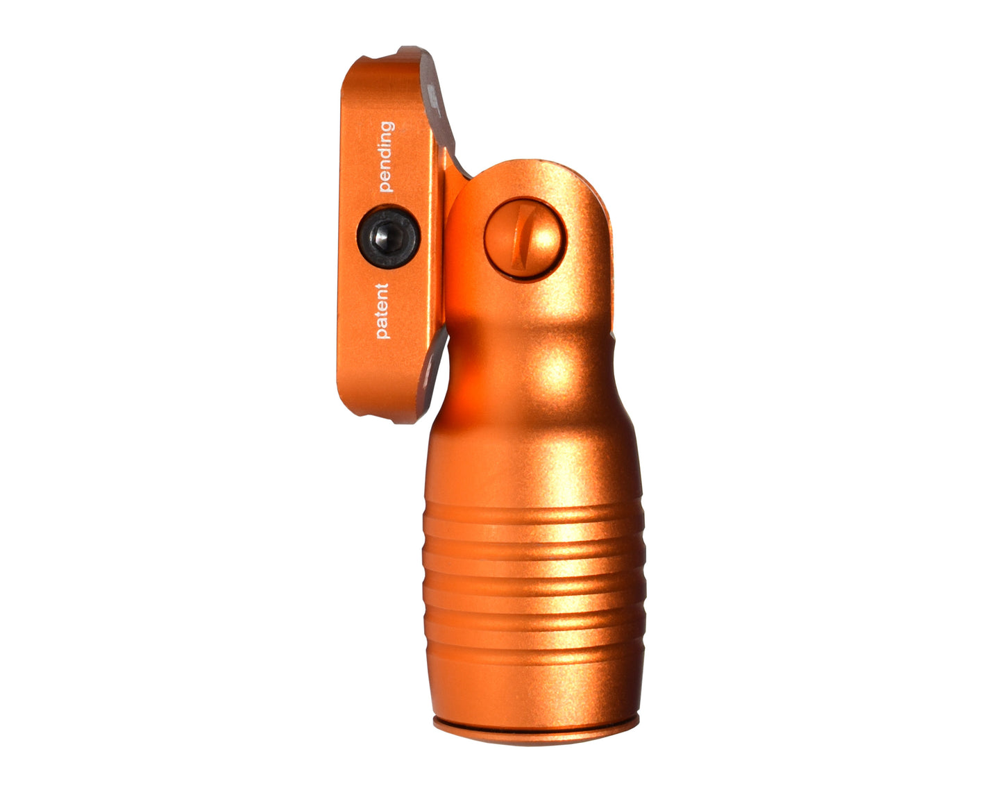 Aluminum 5 Position Folding Shorty Fore Grip, with Storage Compartment, Orange.  For Picatinny Rails