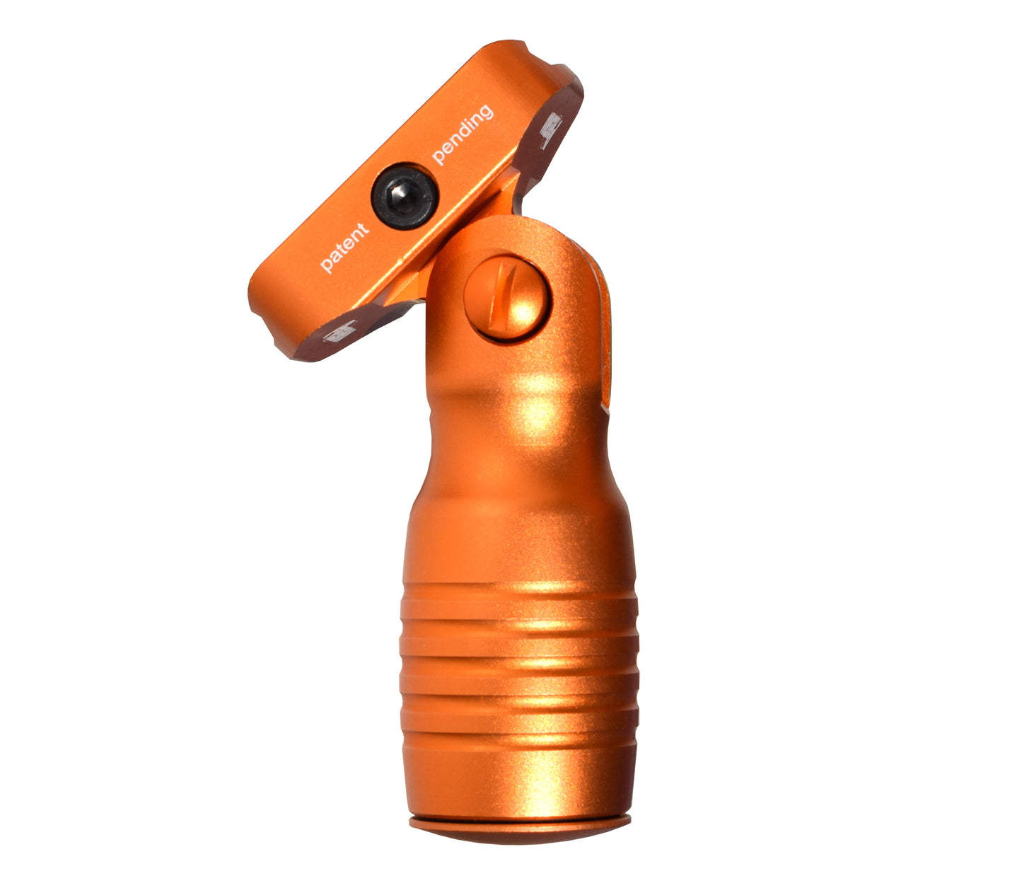 Aluminum 5 Position Folding Shorty Fore Grip, with Storage Compartment, Orange.  For Picatinny Rails