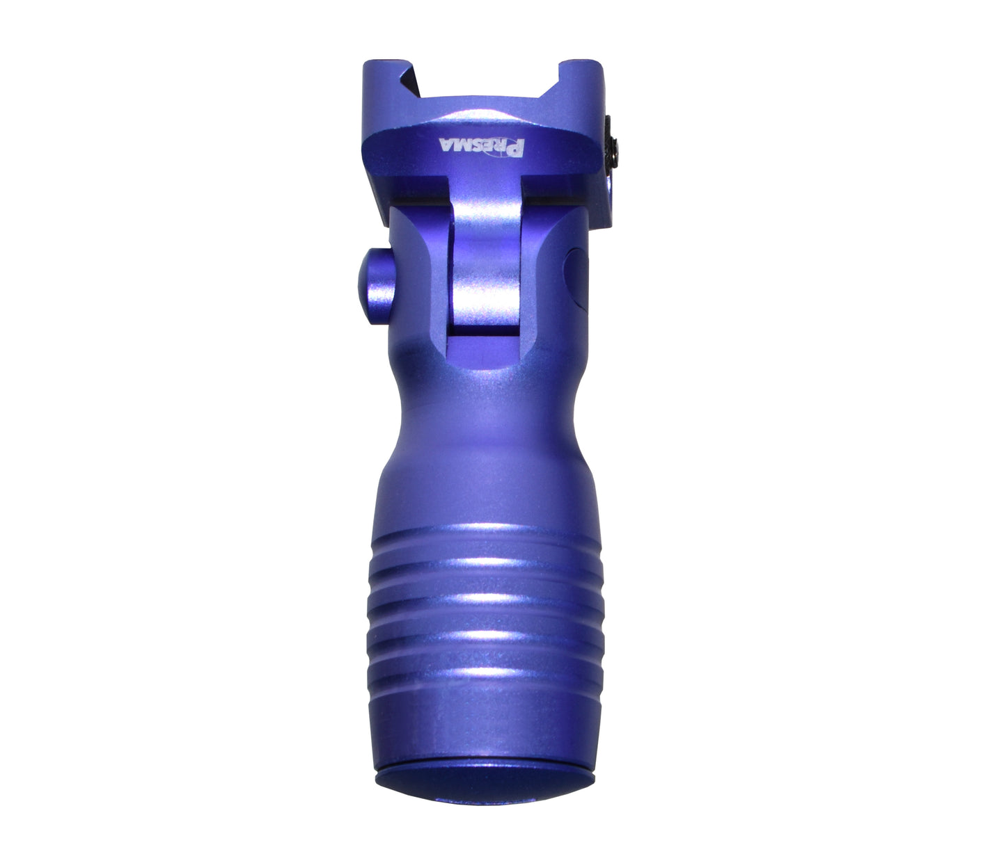 Aluminum 5 Position Folding Shorty Fore Grip, with Storage Compartment, Purple.  For Picatinny Rails