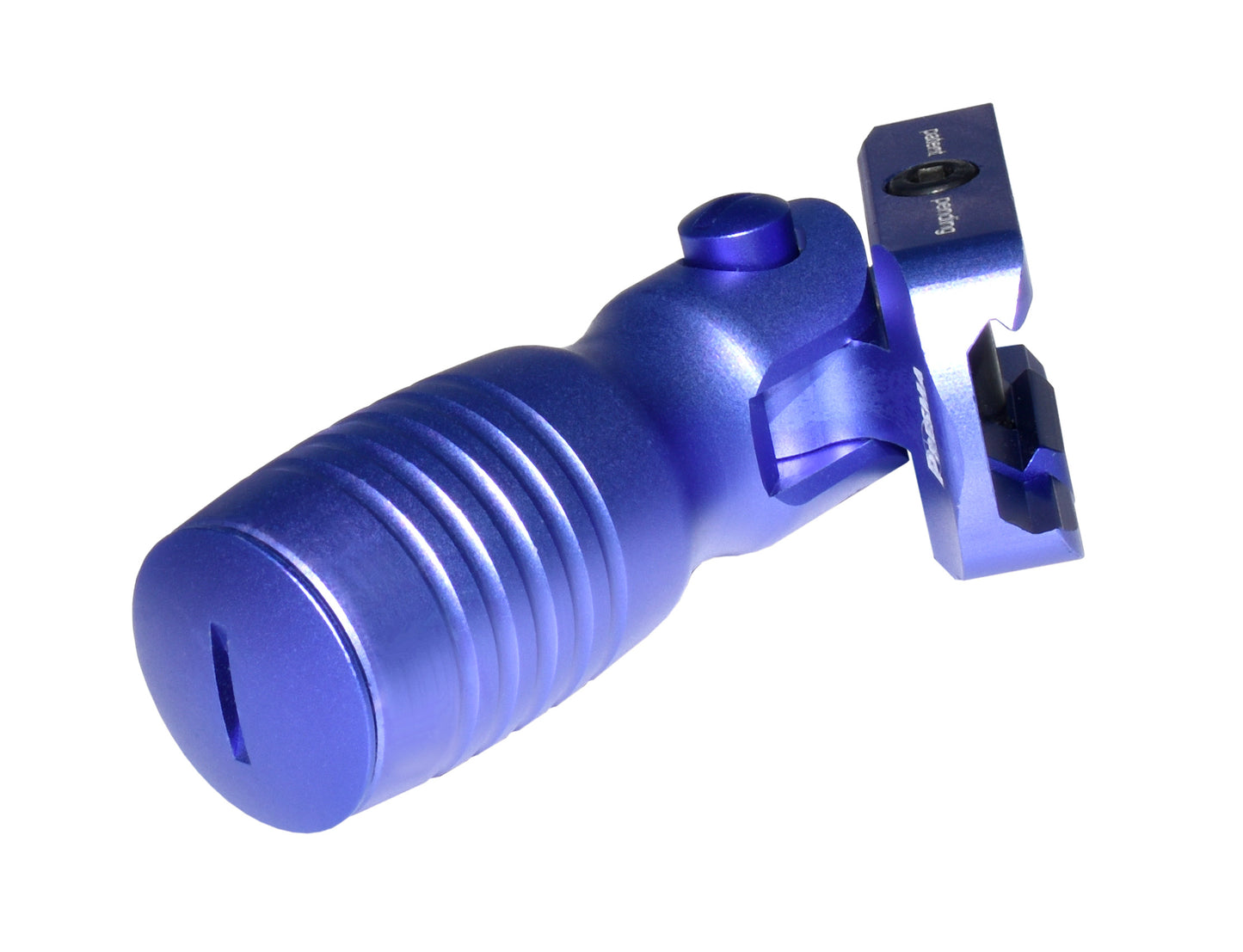 Aluminum 5 Position Folding Shorty Fore Grip, with Storage Compartment, Purple.  For Picatinny Rails