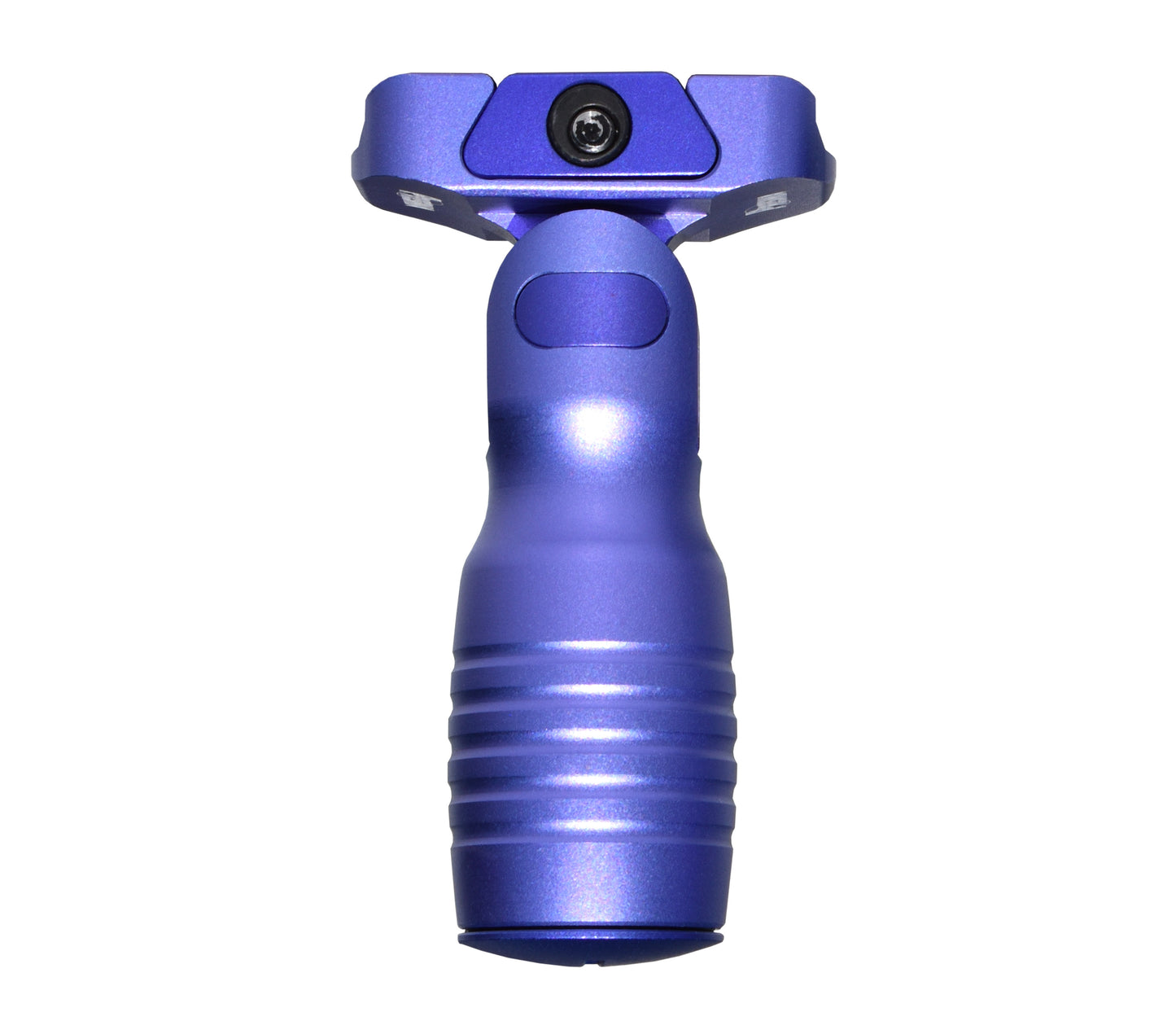 Aluminum 5 Position Folding Shorty Fore Grip, with Storage Compartment, Purple.  For Picatinny Rails