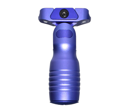 Aluminum 5 Position Folding Shorty Fore Grip, with Storage Compartment, Purple.  For Picatinny Rails