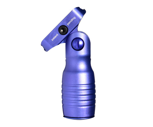 Aluminum 5 Position Folding Shorty Fore Grip, with Storage Compartment, Purple.  For Picatinny Rails