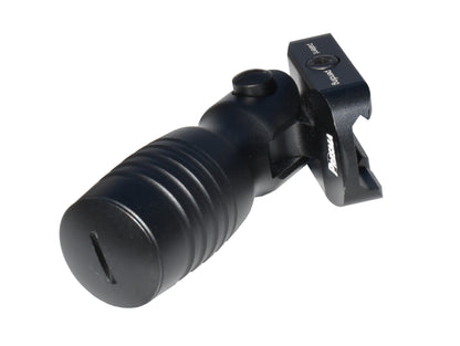 Aluminum 5 Position Folding Shorty Fore Grip, with Storage Compartment, Black.  For Picatinny Rails