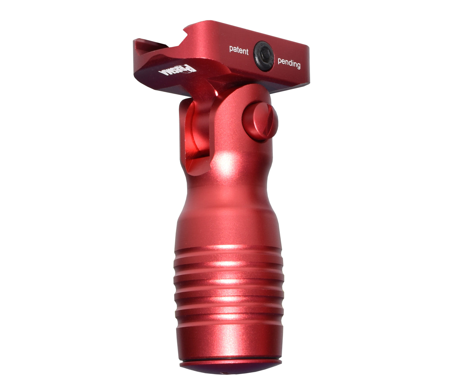 Aluminum 5 Position Folding Shorty Fore Grip, with Storage Compartment, Red.  For Picatinny Rails
