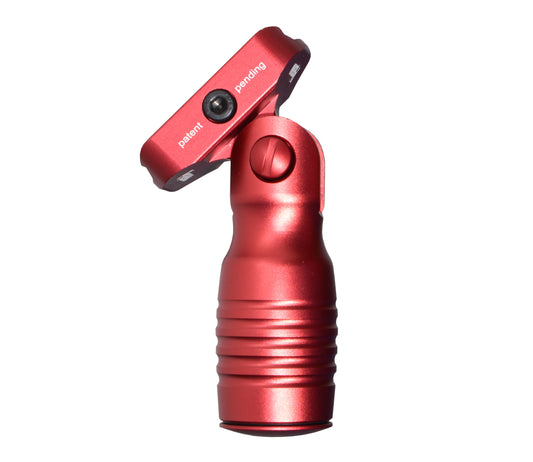Aluminum 5 Position Folding Shorty Fore Grip, with Storage Compartment, Red.  For Picatinny Rails