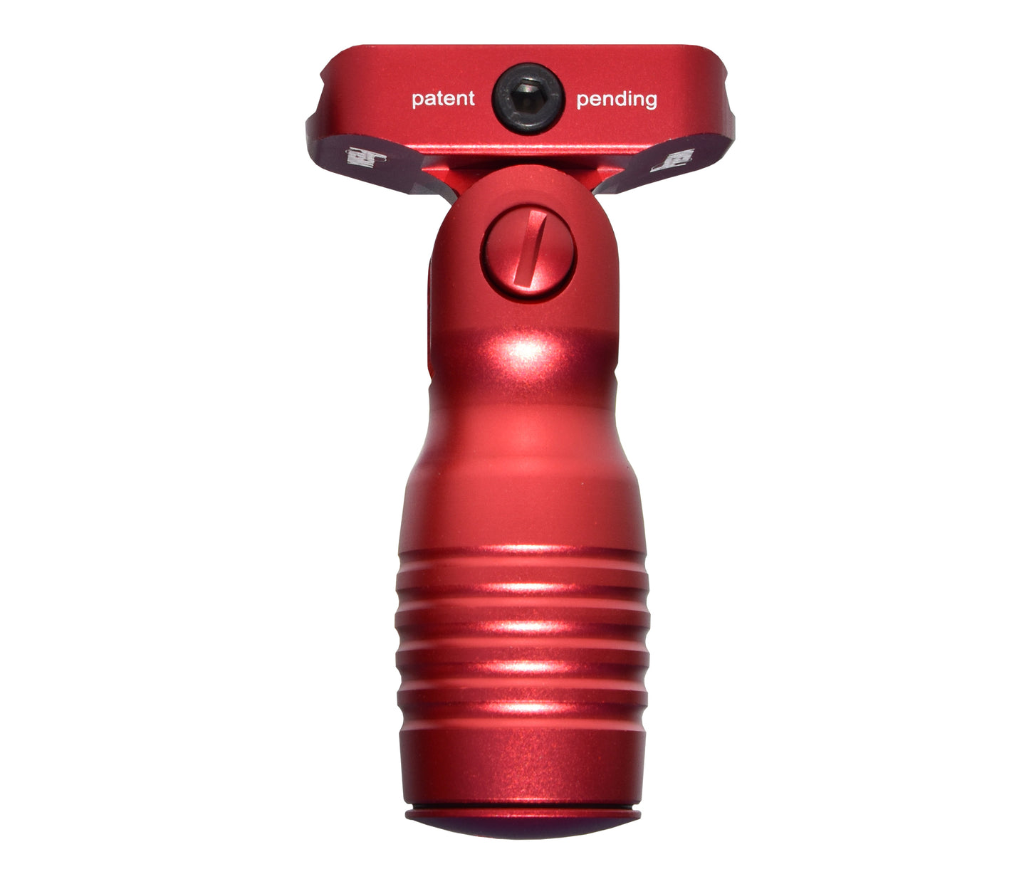 Aluminum 5 Position Folding Shorty Fore Grip, with Storage Compartment, Red.  For Picatinny Rails