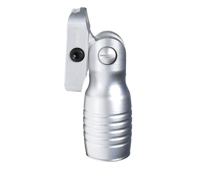 Aluminum 5 Position Folding Shorty Fore Grip, with Storage Compartment, Silver.  For Picatinny Rails