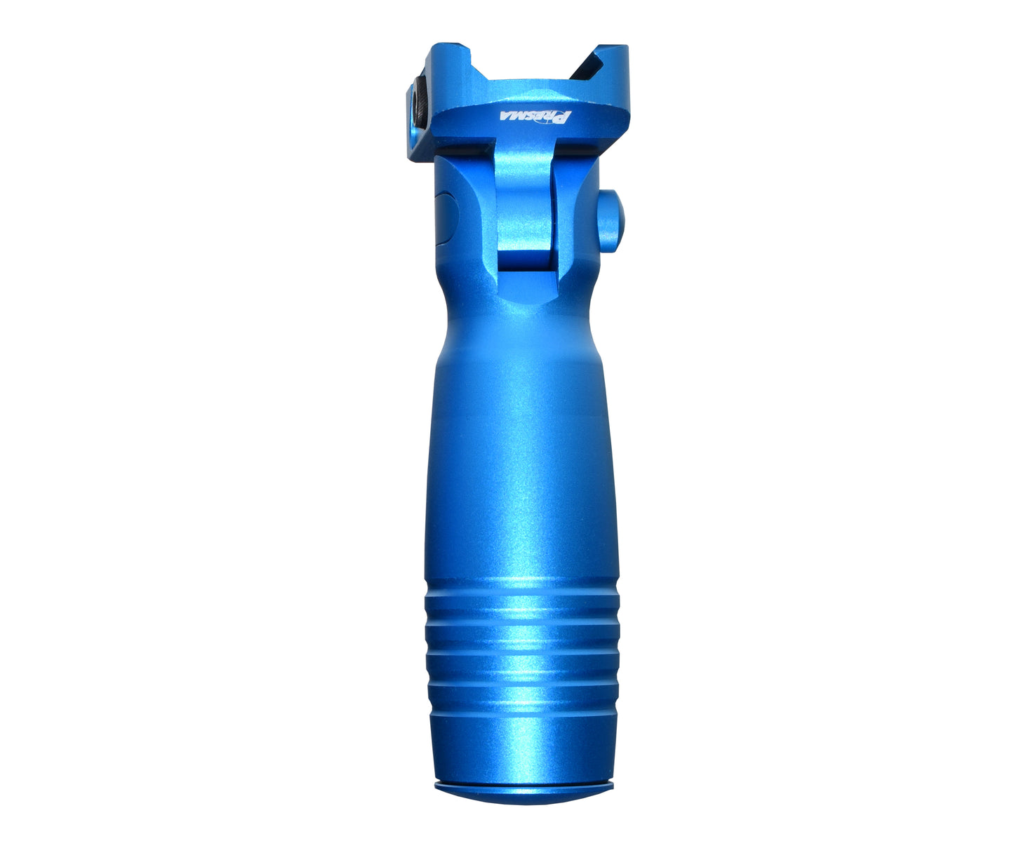 Aluminum 5 Position Folding Fore Grip, with Storage Compartment, Blue.  For Picatinny Rails